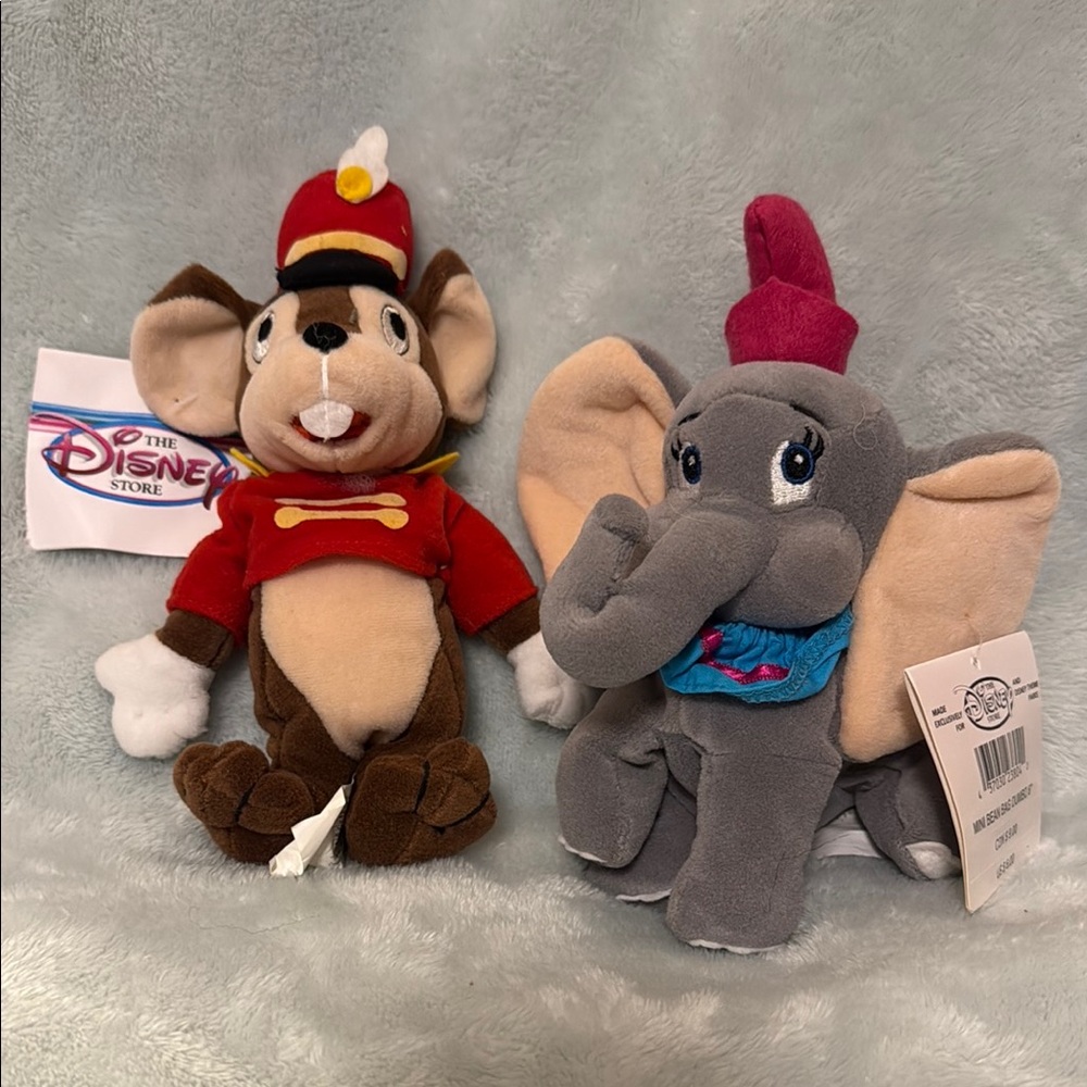 Disney Vintage Dumbo and Timothy the Mouse Stuffed Animals Collection